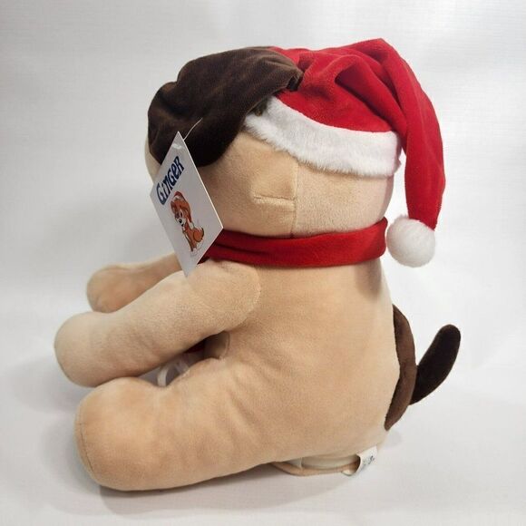 Dimple Ginger 11" Holiday Animated Plush Singing Peek-a-boo Christmas Dog - Picture 3 of 9